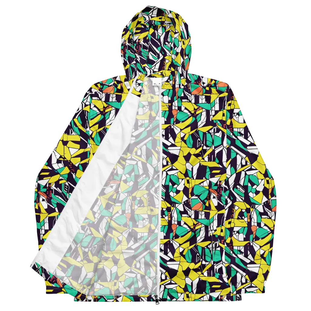Electric Shards on Men's Windbreaker — Front