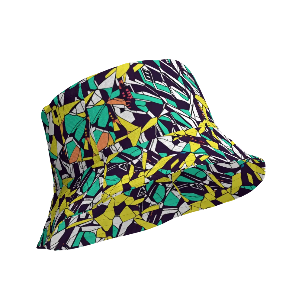 Electric Shards on Reversible Bucket Hat — Product details Outside