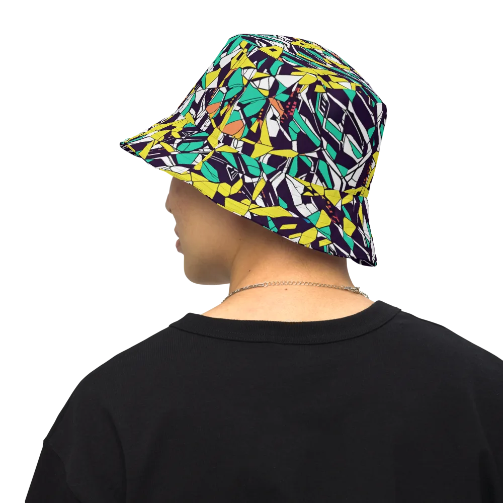 Electric Shards on Reversible Bucket Hat — Back Inside