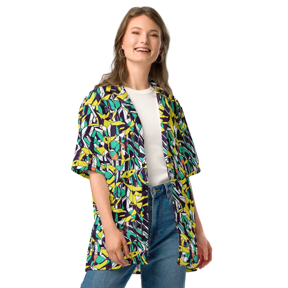 Electric Shards on Button Shirt — Front
