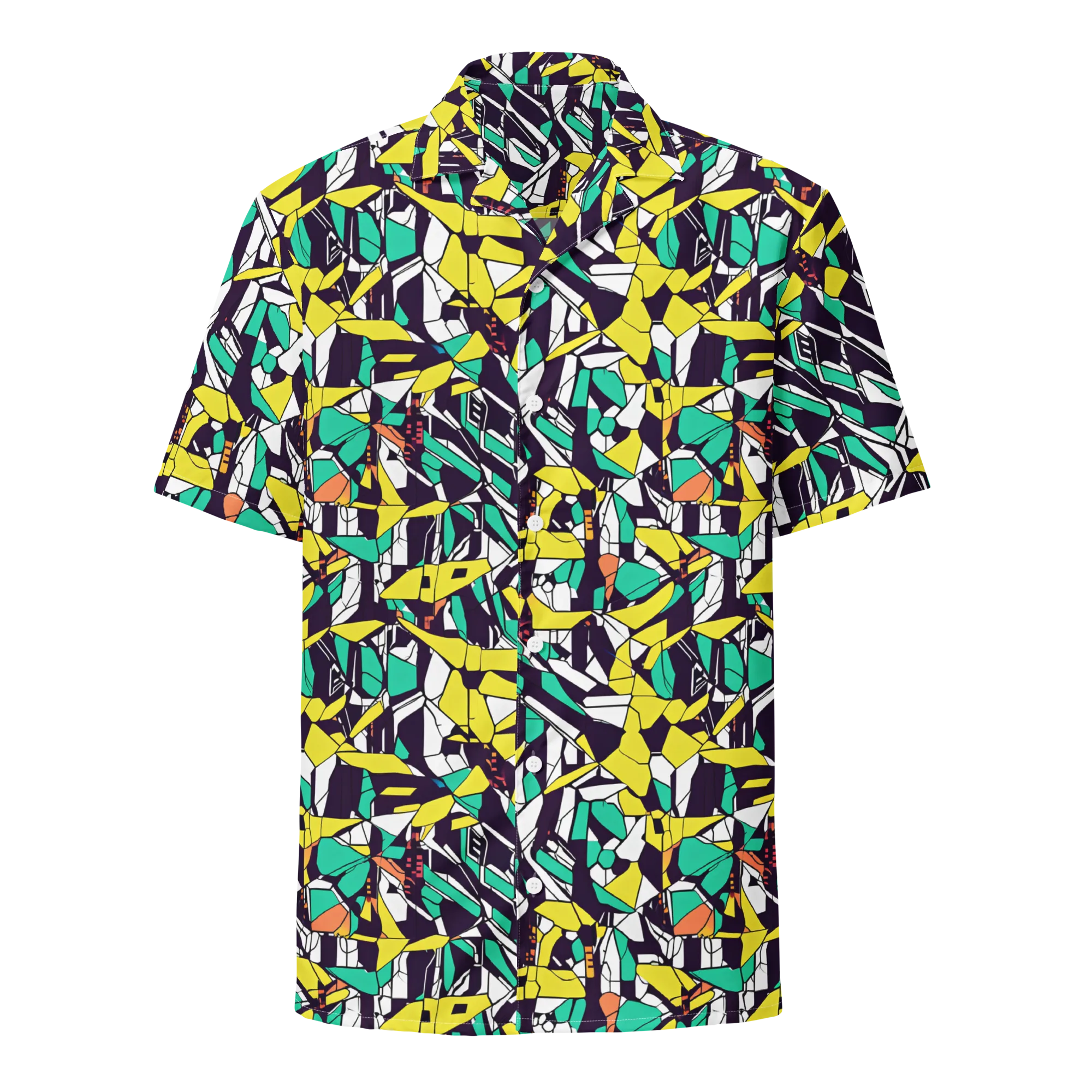 Electric Shards on Button Shirt — Front