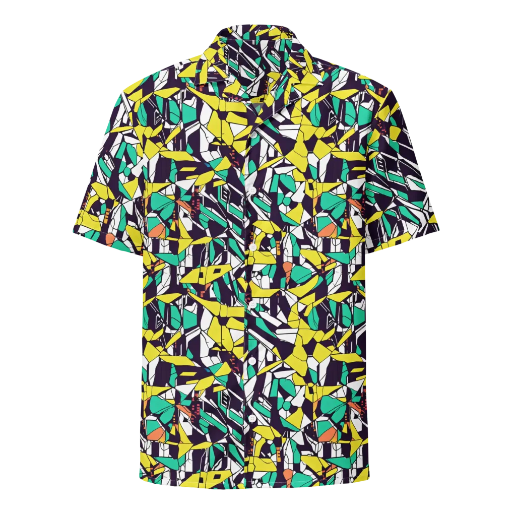 Electric Shards on Button Shirt — Front