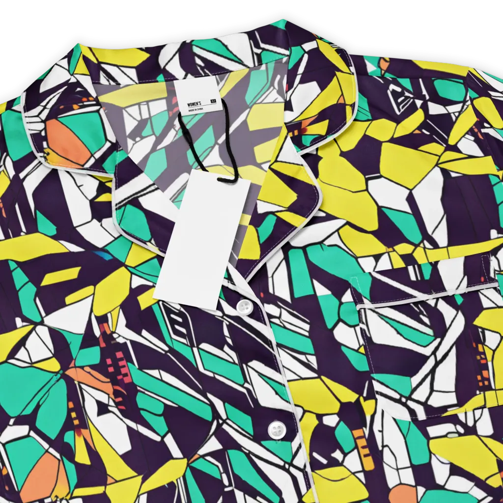 Electric Shards on Women's Short Sleeve Pajama Top — Product details