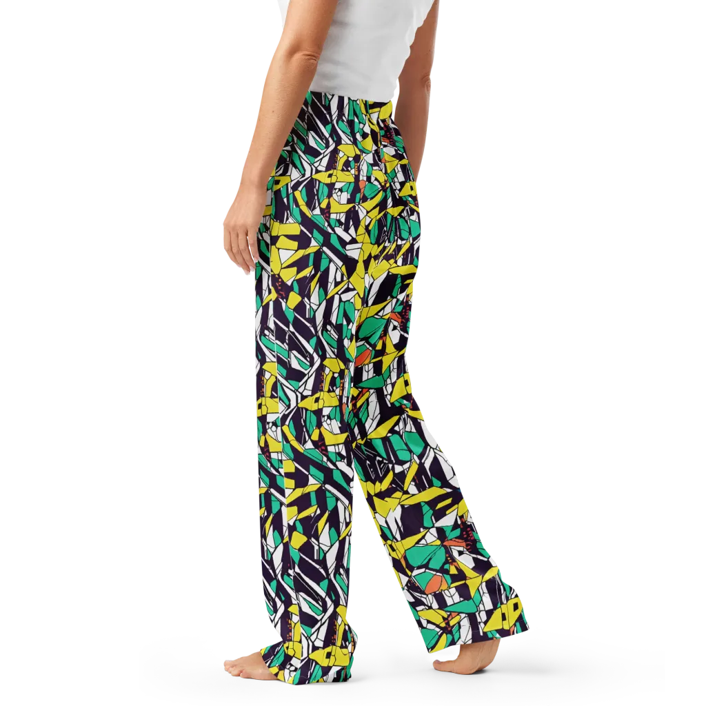 Electric Shards on Women's Pajama Pants — Left