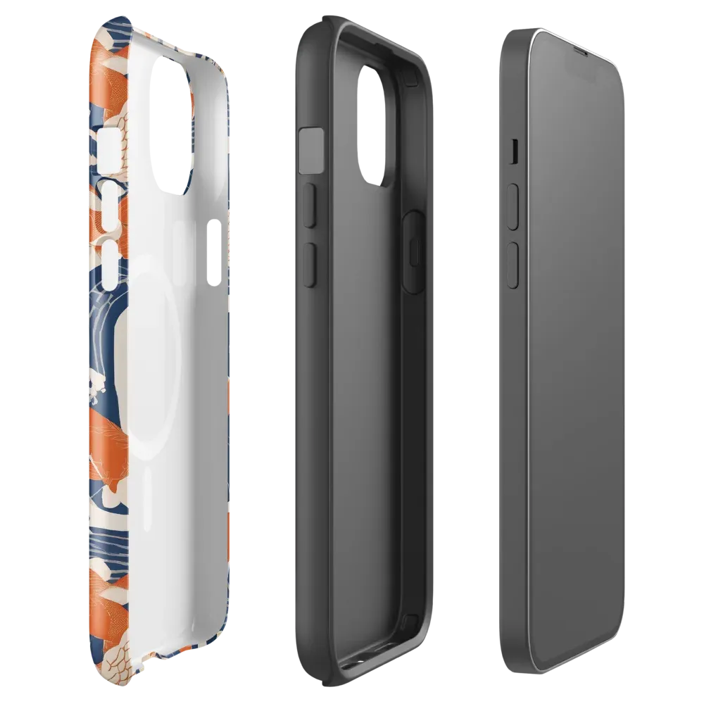 Indigo Koi Garden on MagSafe Tough Case for iPhone® — Front
