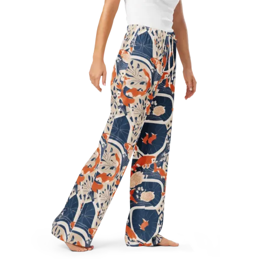 Indigo Koi Garden on a Women's Pajama Pants