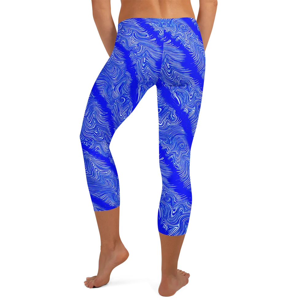 Electric Current on Capri Leggings — Back