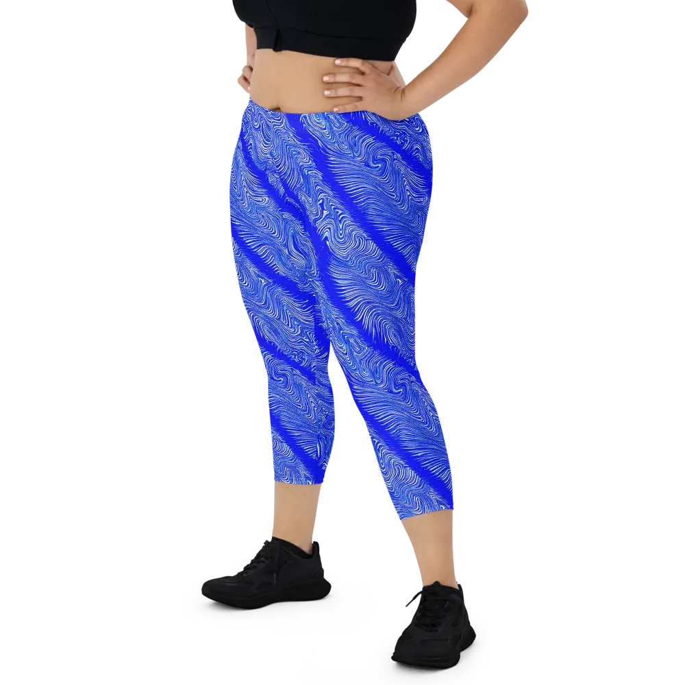 Electric Current on Capri Leggings — Front