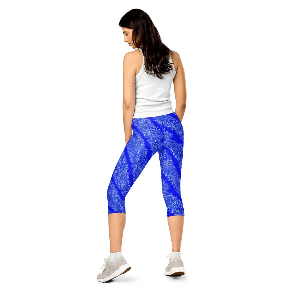 Electric Current on Capri Leggings — Back