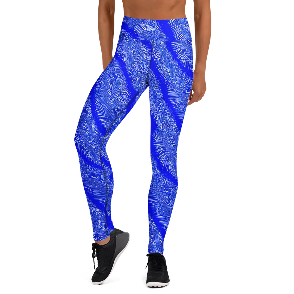 Electric Current on Yoga Leggings — Front