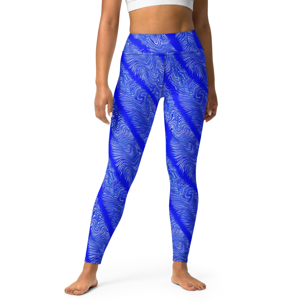 Electric Current on Yoga Leggings — Front