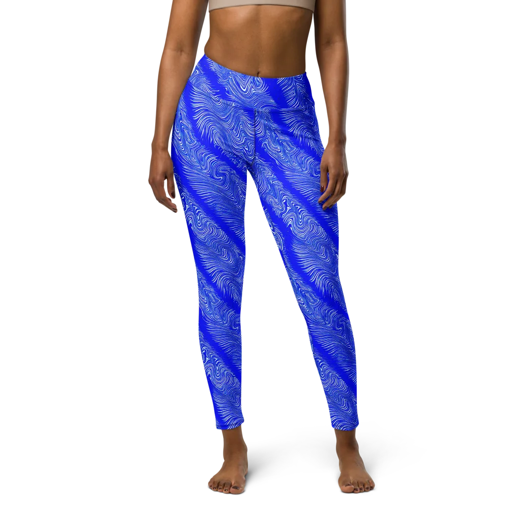 Electric Current on Yoga Leggings — Front