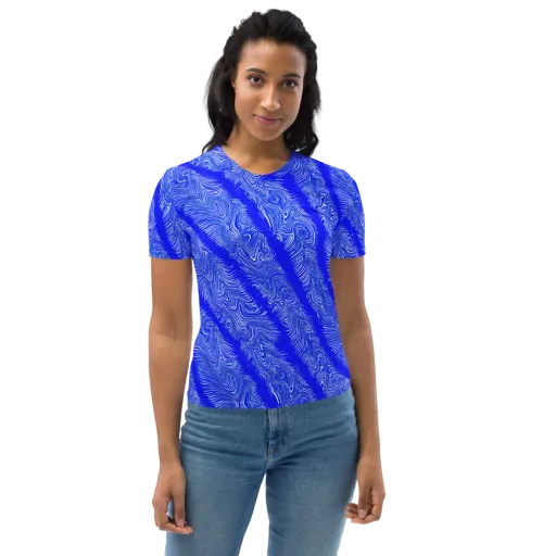 Electric Current on a Women's Crew Neck T-Shirt