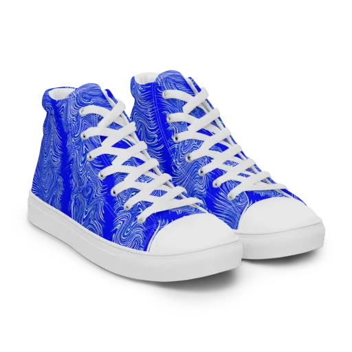 Electric Current on a Women's High Top Canvas Shoes