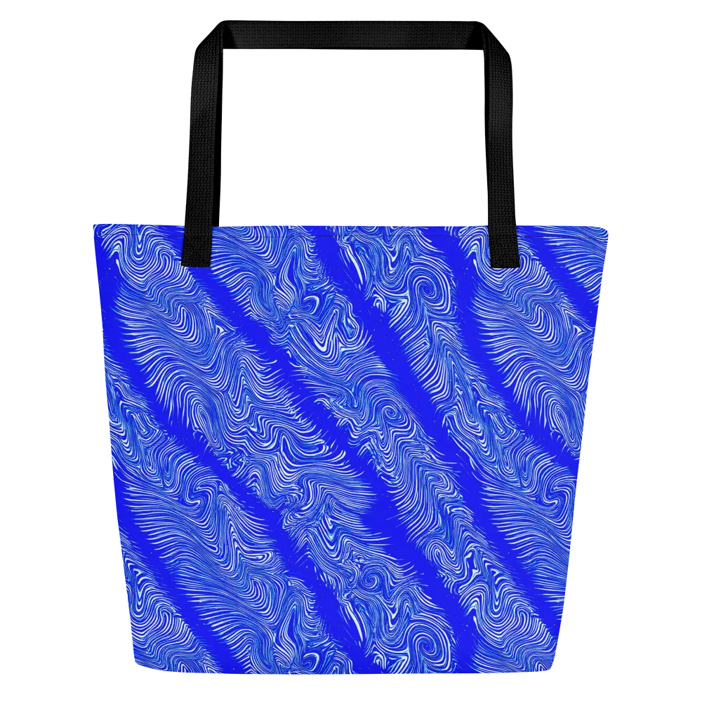 Electric Current on Large Tote Bag W/ Pocket — Front