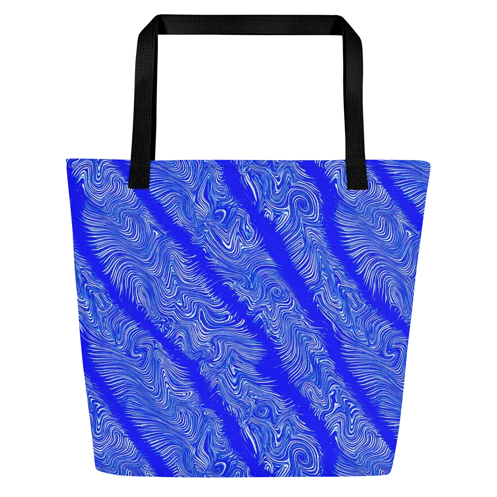 Electric Current on Large Tote Bag W/ Pocket — Front