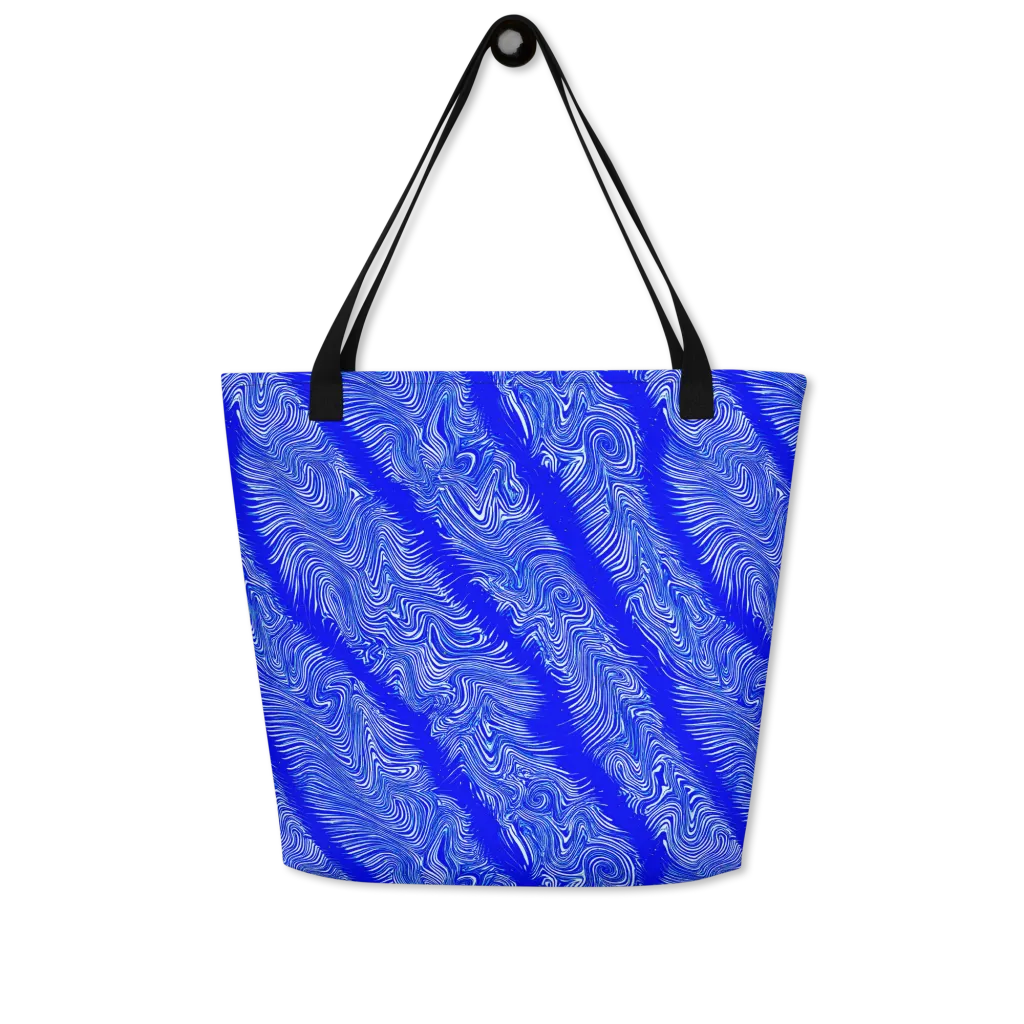 Electric Current on Large Tote Bag W/ Pocket — Front