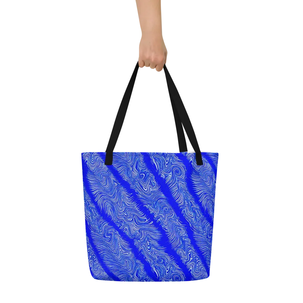 Electric Current on Large Tote Bag W/ Pocket — Front
