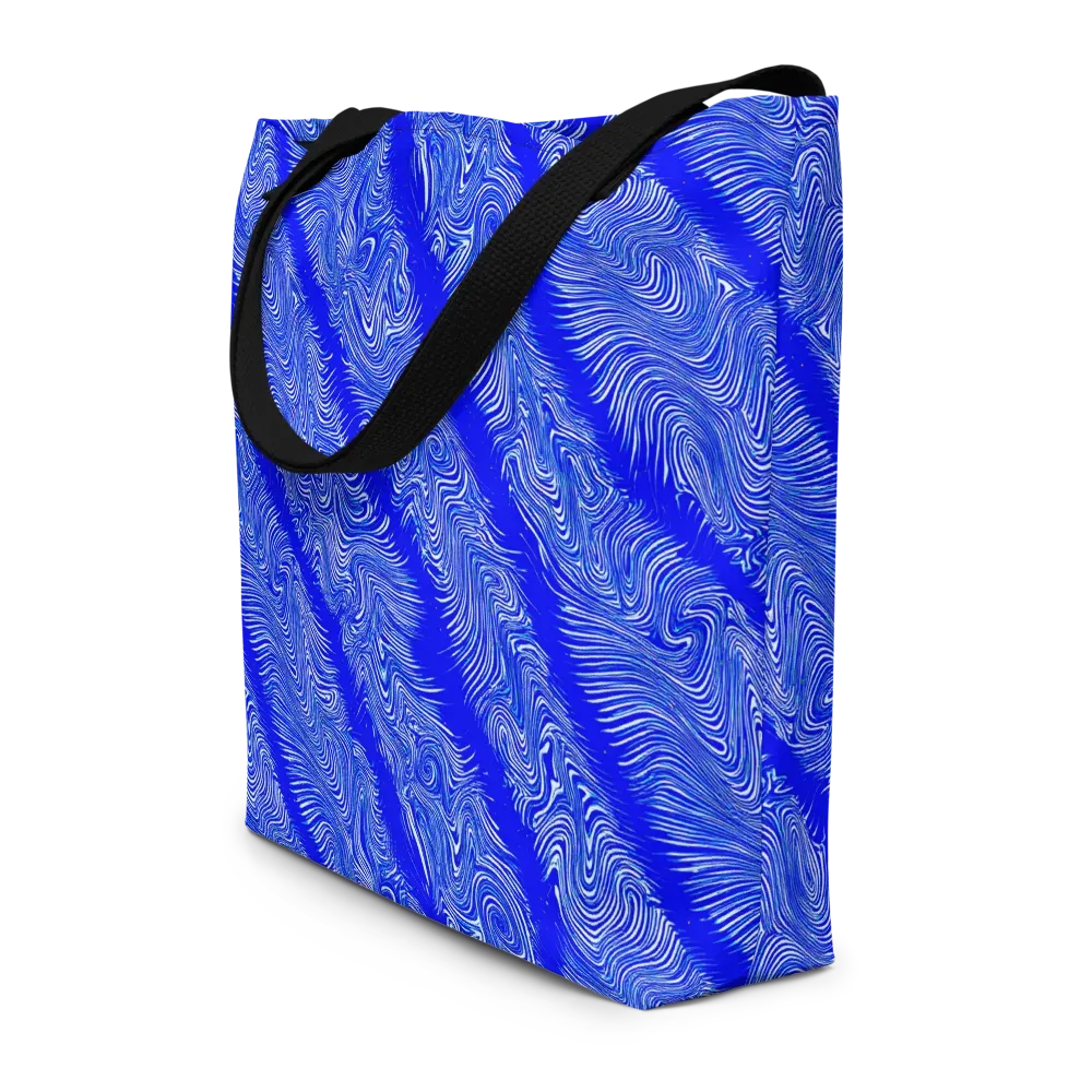 Electric Current on Large Tote Bag W/ Pocket — Front