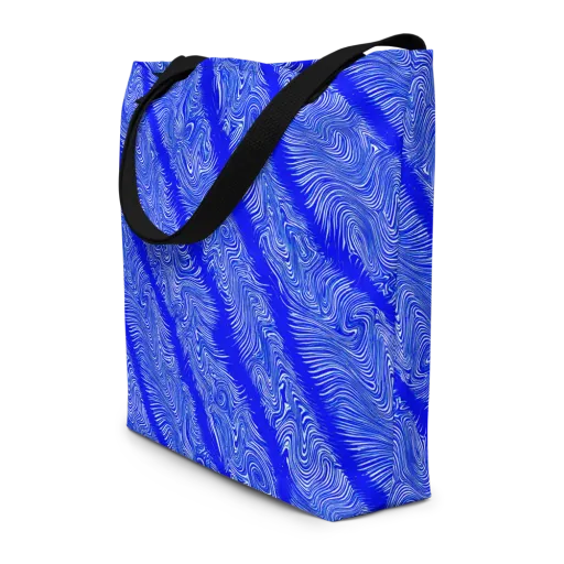 Electric Current on a Large Tote Bag W/ Pocket