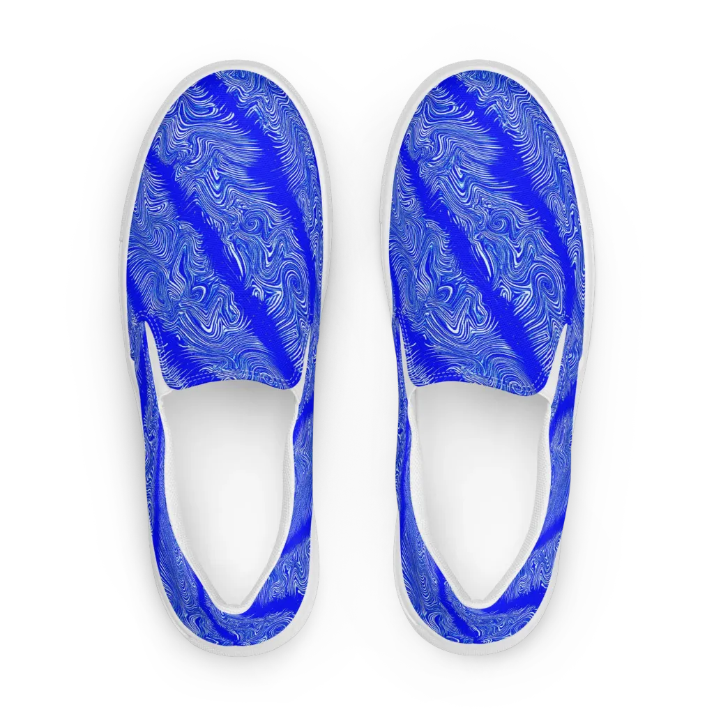 Electric Current on Women's Slip-On Canvas Shoes — Front