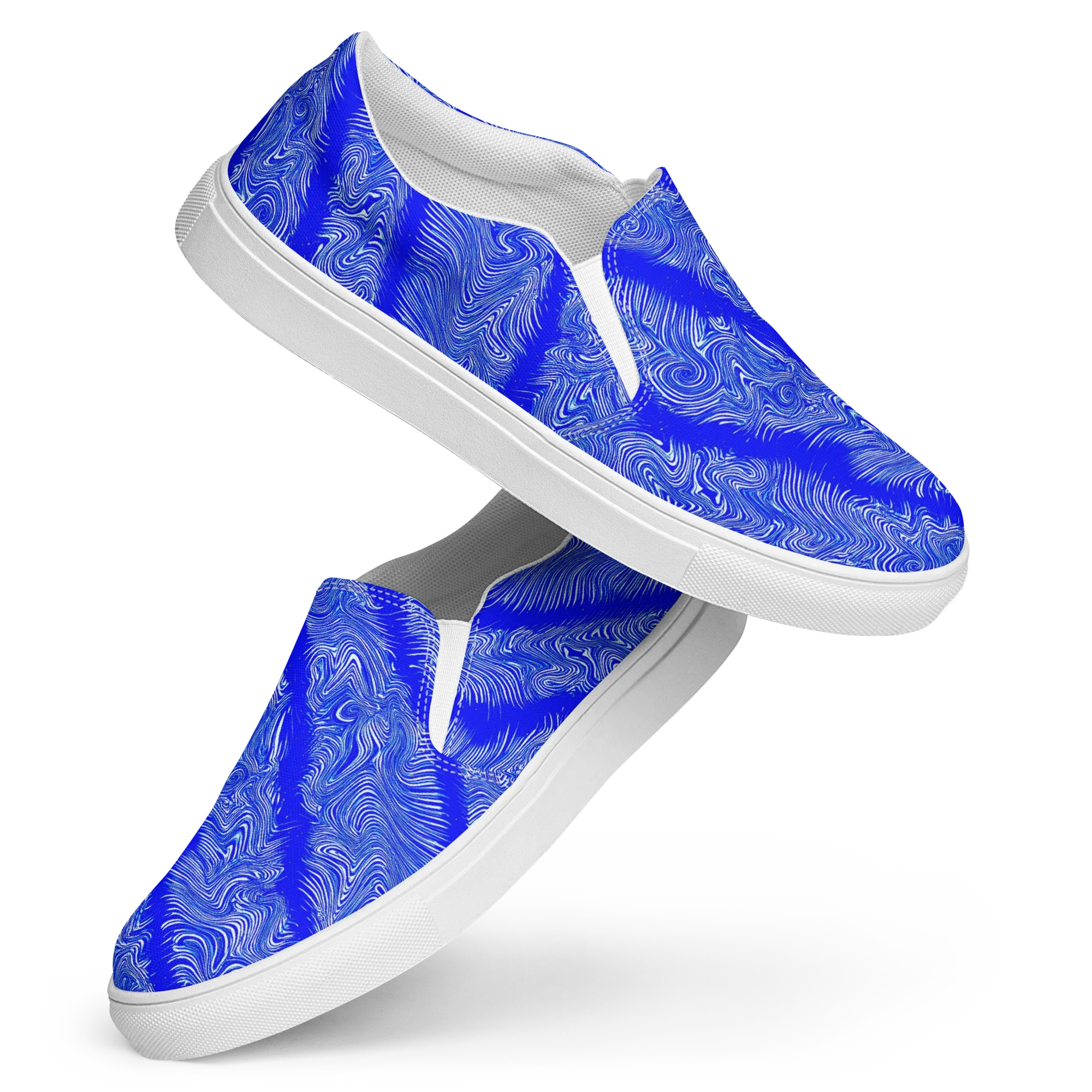 Electric Current on Women's Slip-On Canvas Shoes — Front