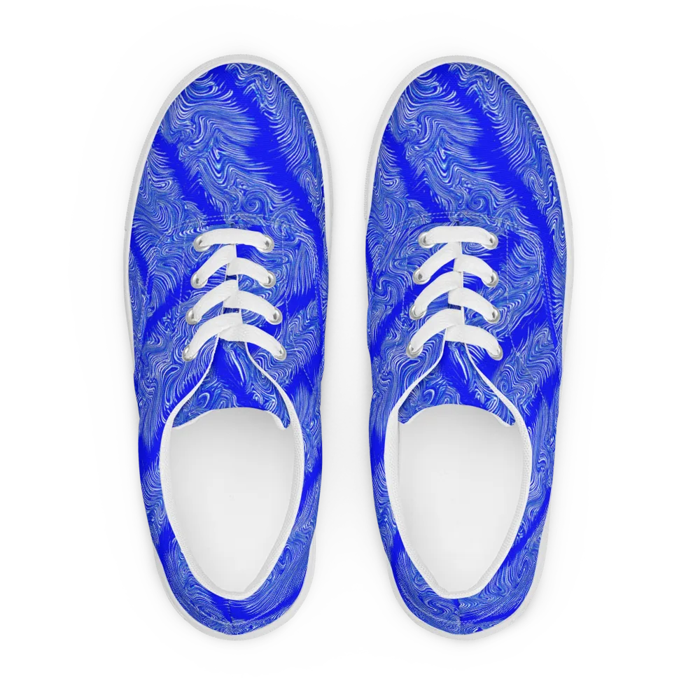Electric Current on Men's Lace-Up Canvas Shoes — Front