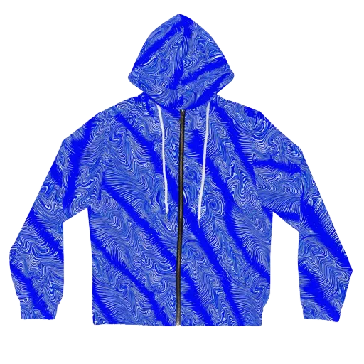 Electric Current on a Women's Full-Zip Hoodie