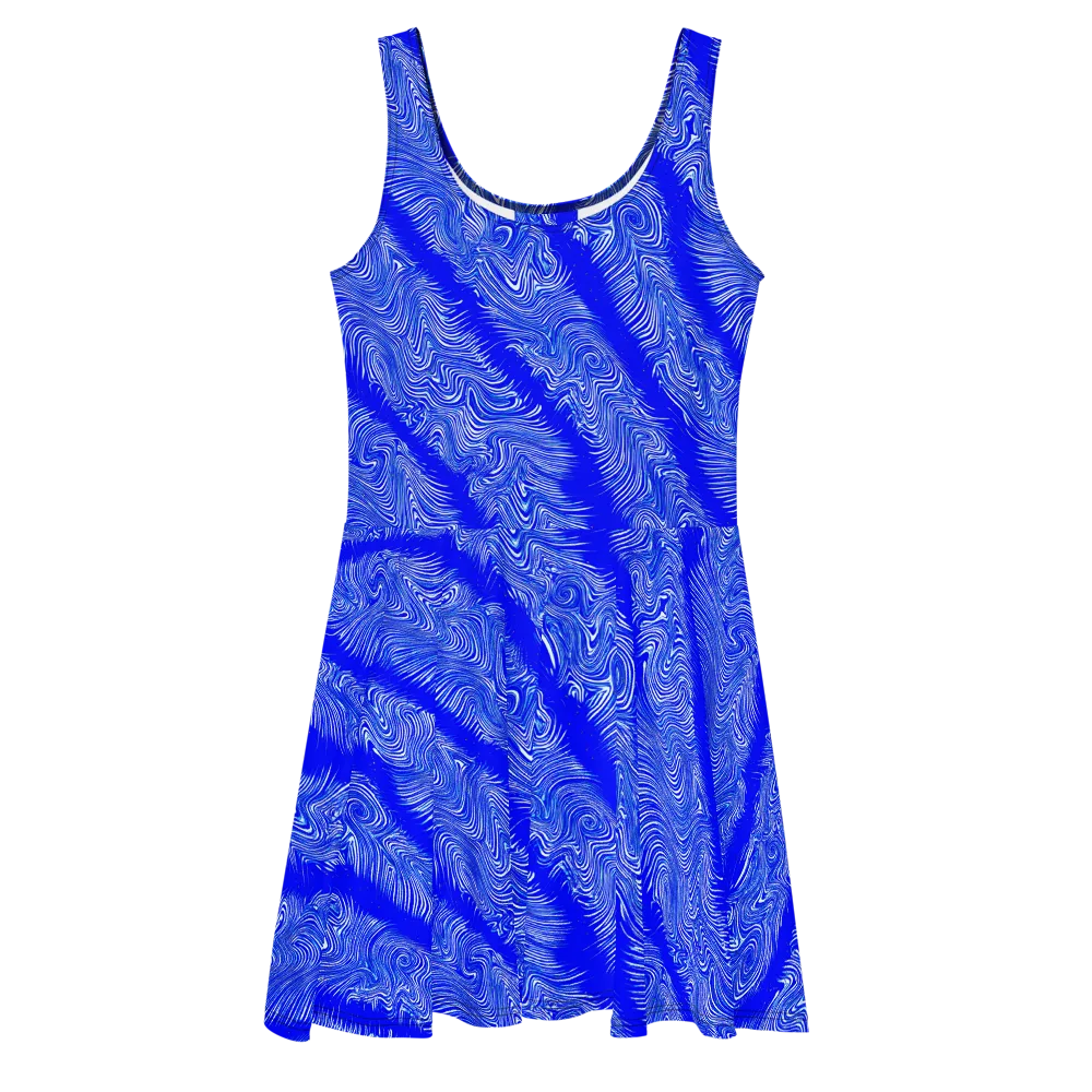 Electric Current on Skater Dress — Front