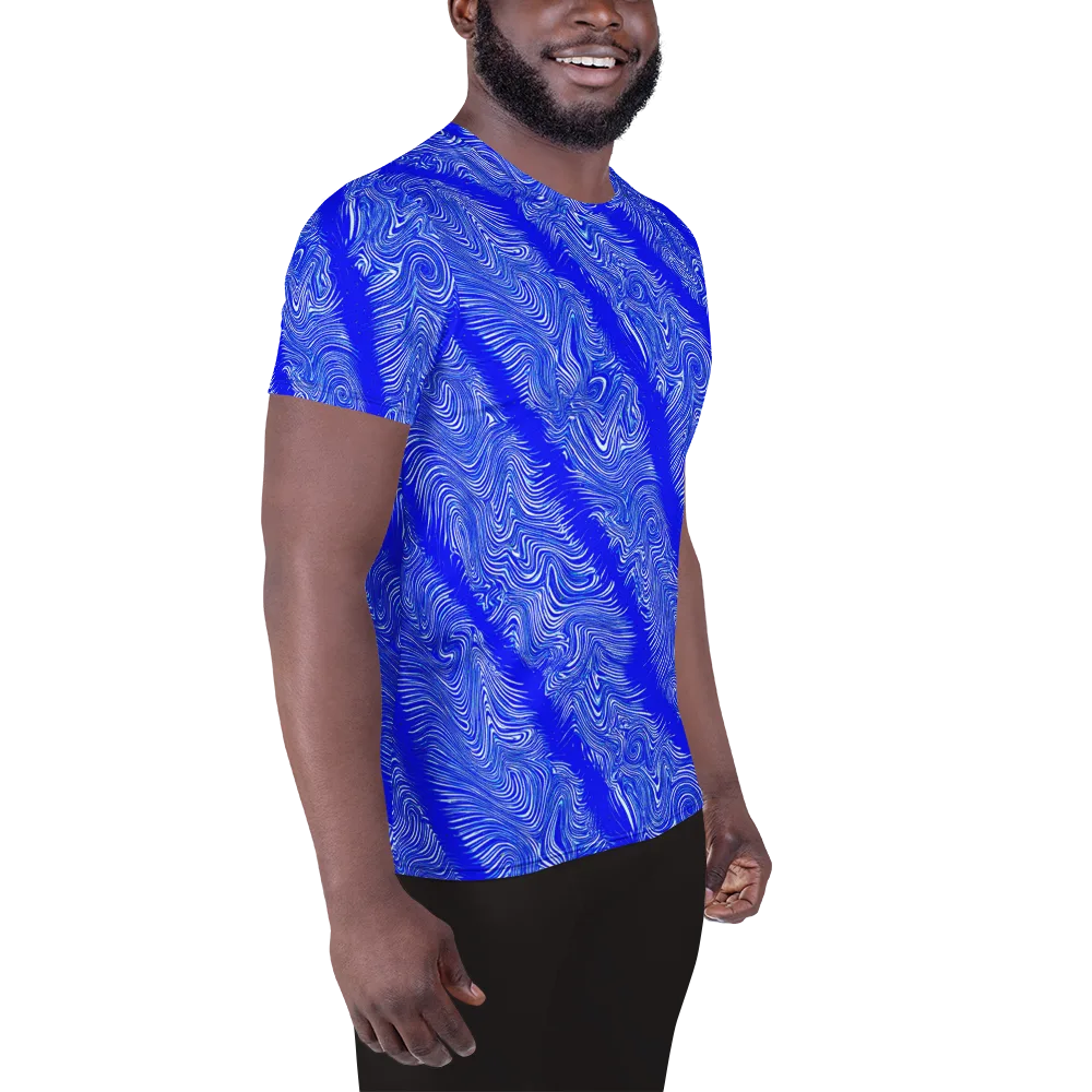 Electric Current on Men's Athletic T-Shirt — Right