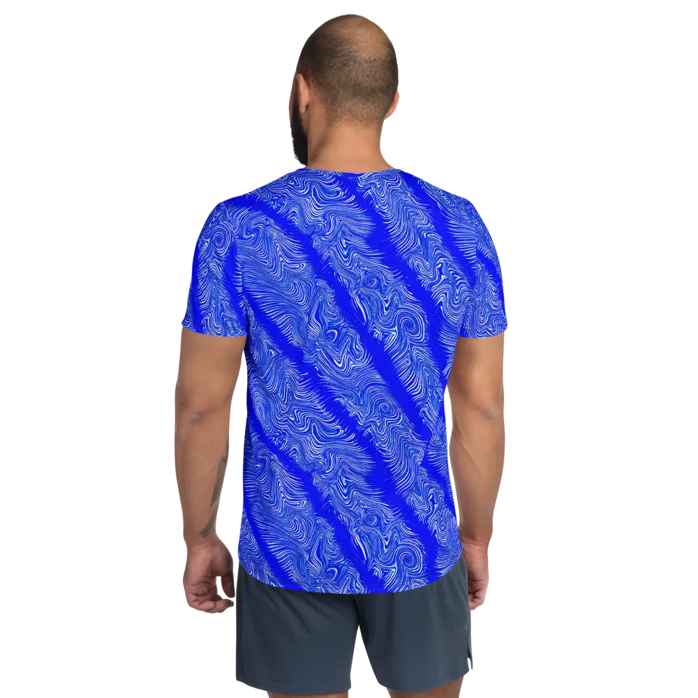 Electric Current on Men's Athletic T-Shirt — Back