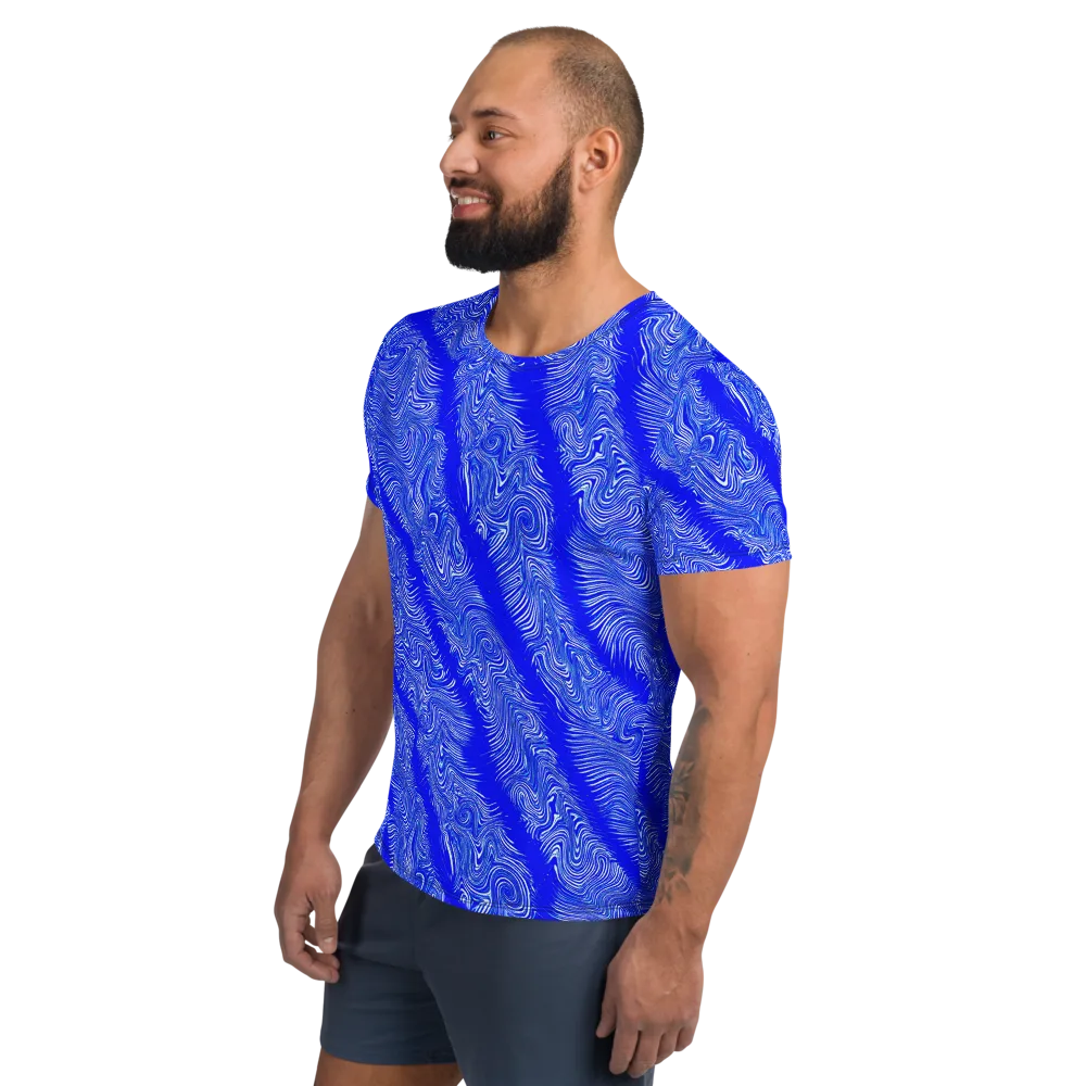 Electric Current on Men's Athletic T-Shirt — Left