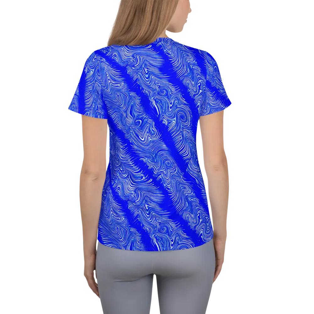 Electric Current on Women's Athletic T-Shirt — Back