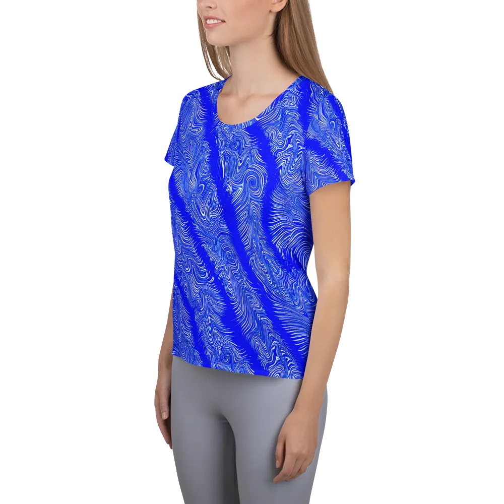 Electric Current on Women's Athletic T-Shirt — Left