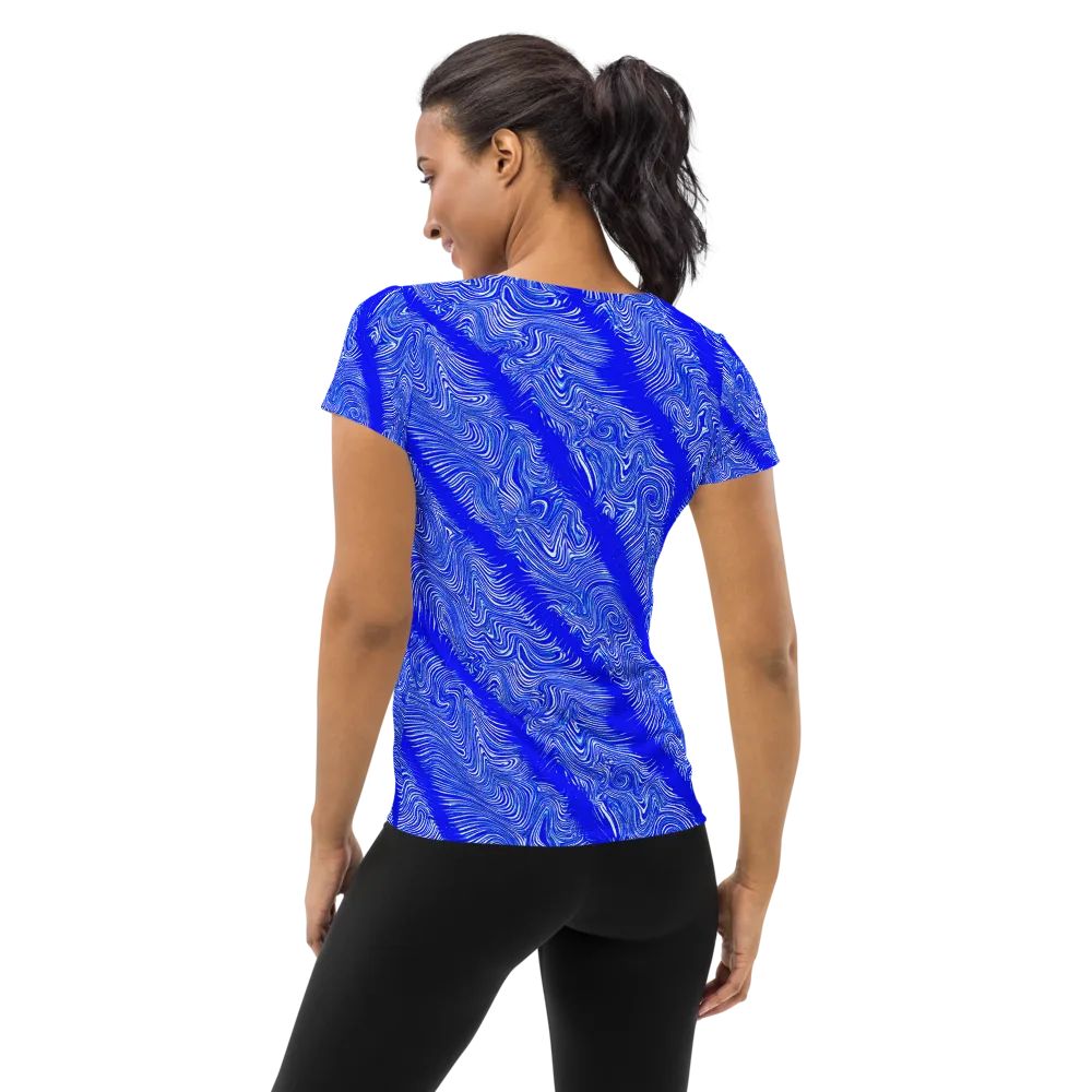 Electric Current on Women's Athletic T-Shirt — Back