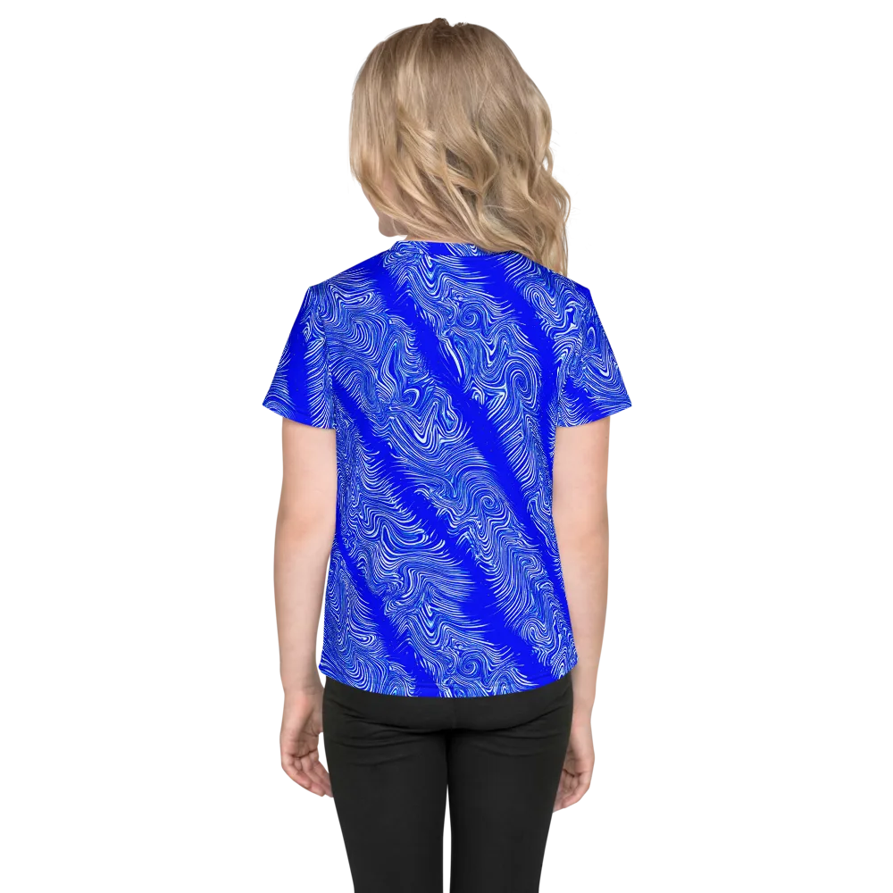 Electric Current on Kids Crew Neck T-Shirt — Back