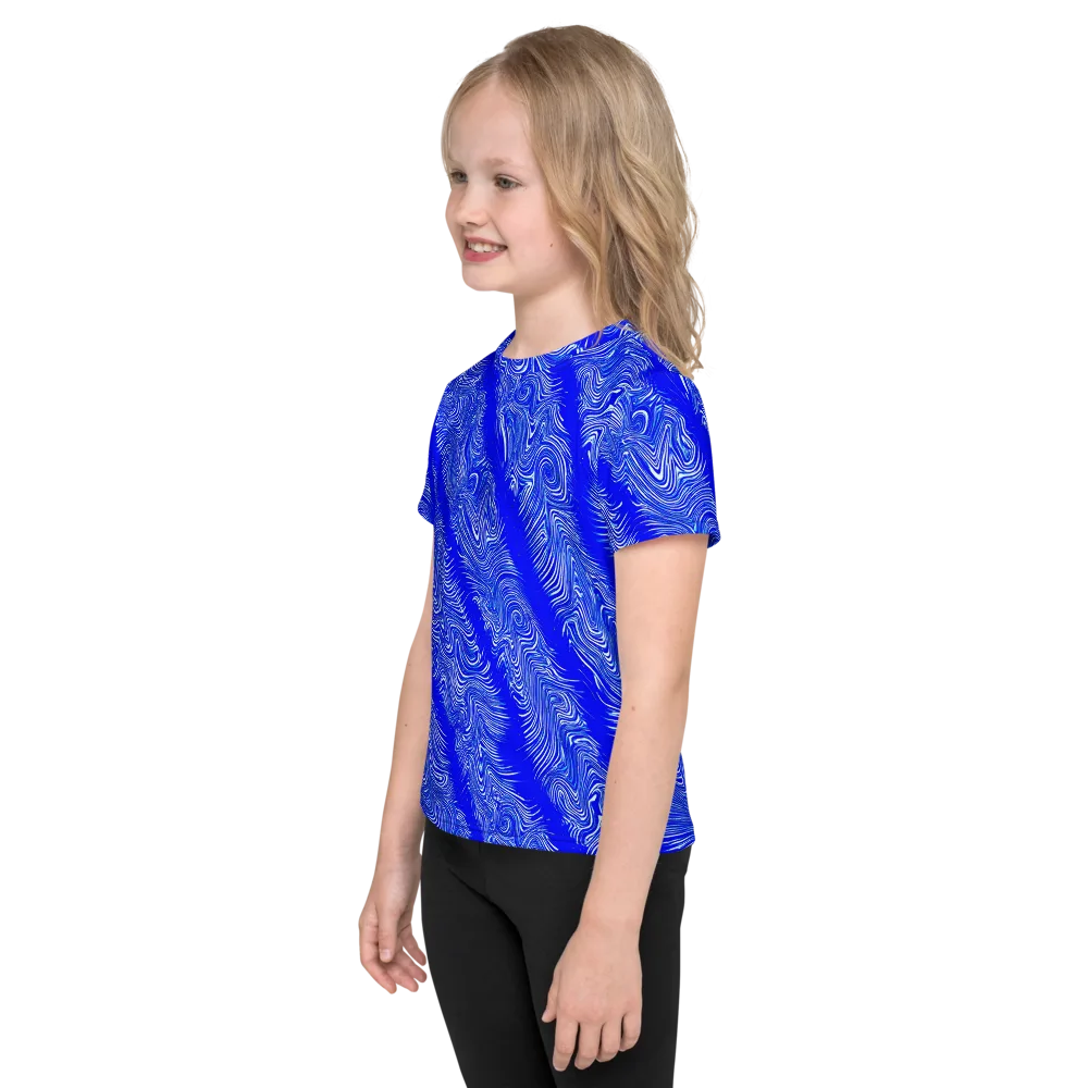 Electric Current on Kids Crew Neck T-Shirt — Left