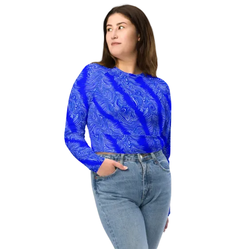 Electric Current on a Long Sleeve Crop Top