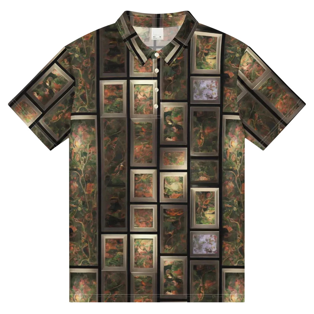 Curated Wilds on Men's Slim Fit Polo Shirt — Front
