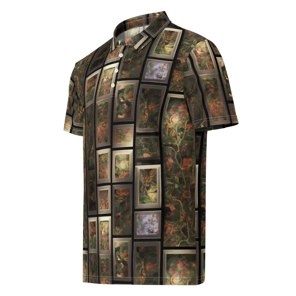 Curated Wilds on Men's Slim Fit Polo Shirt — Left Front