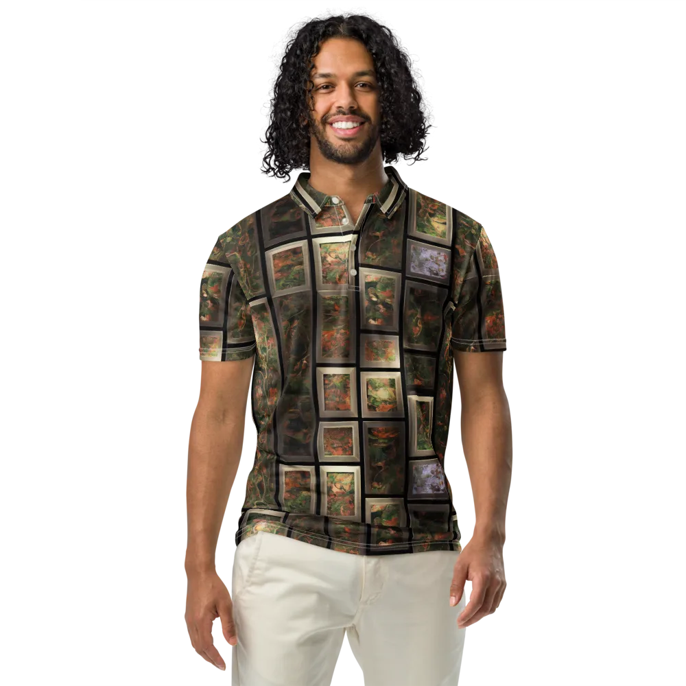 Curated Wilds on Men's Slim Fit Polo Shirt — Front
