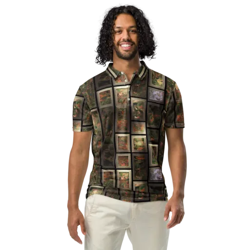 Curated Wilds on a Men's Slim Fit Polo Shirt