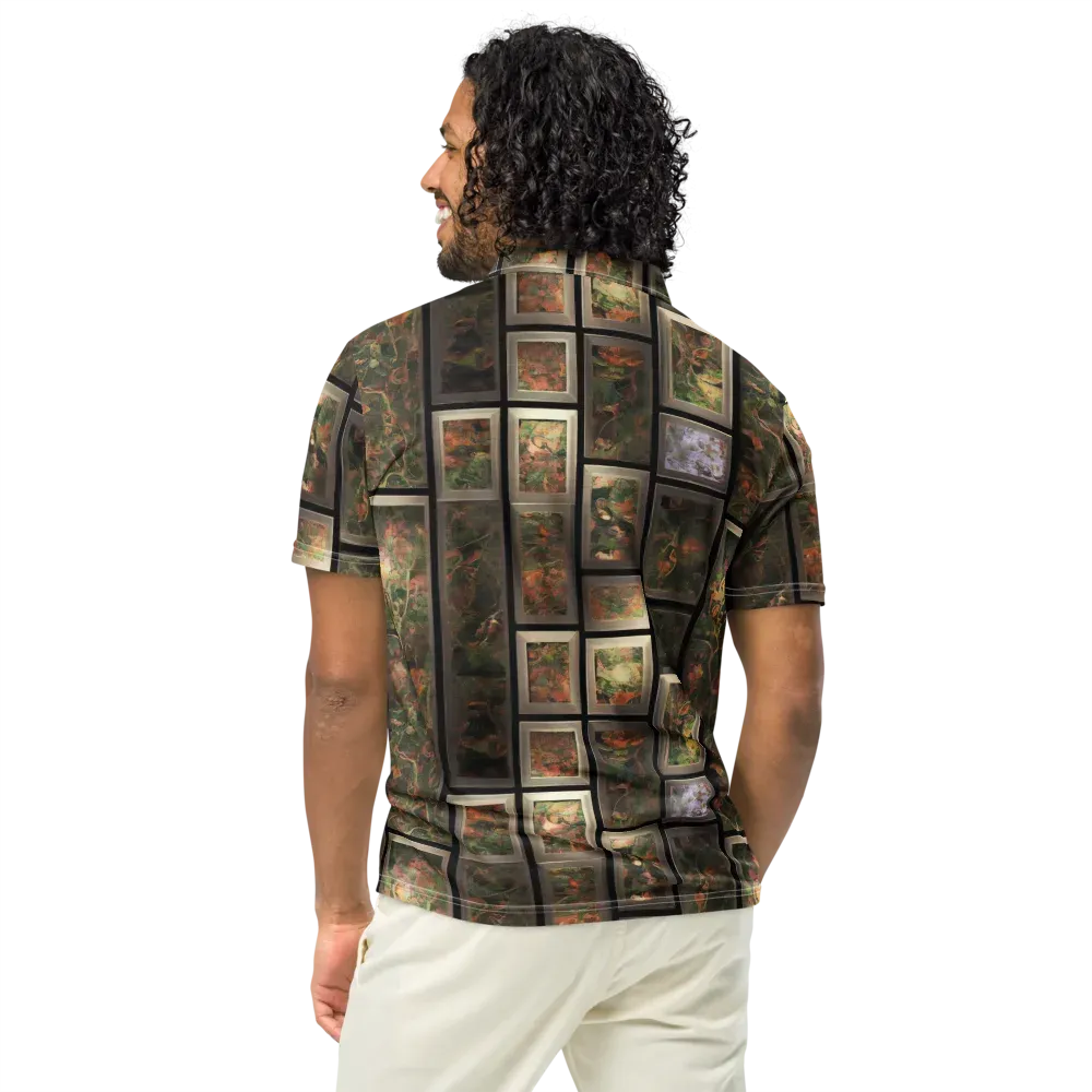 Curated Wilds on Men's Slim Fit Polo Shirt — Back