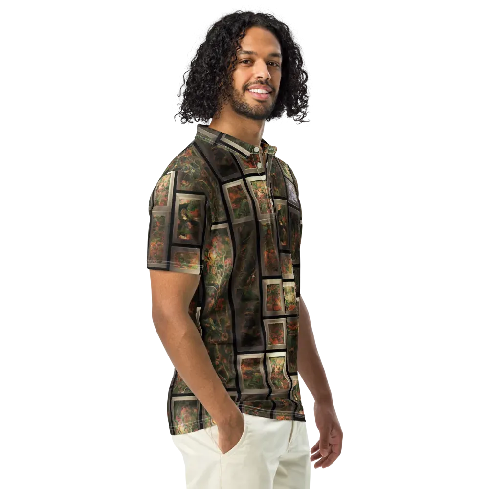 Curated Wilds on Men's Slim Fit Polo Shirt — Right Front