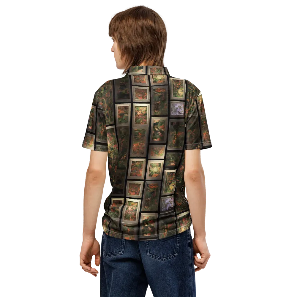Curated Wilds on Men's Slim Fit Polo Shirt — Back