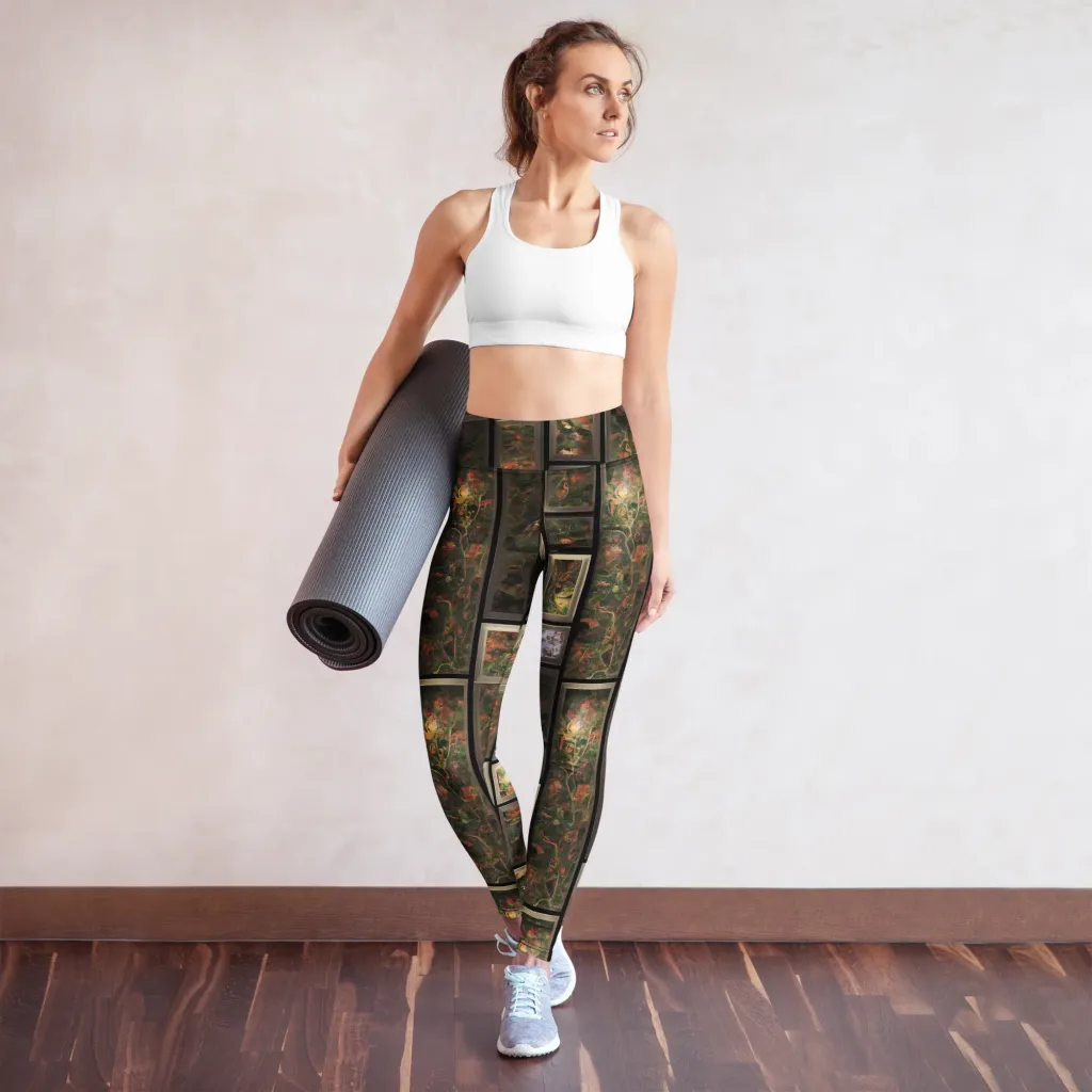Curated Wilds on Yoga Leggings — Front