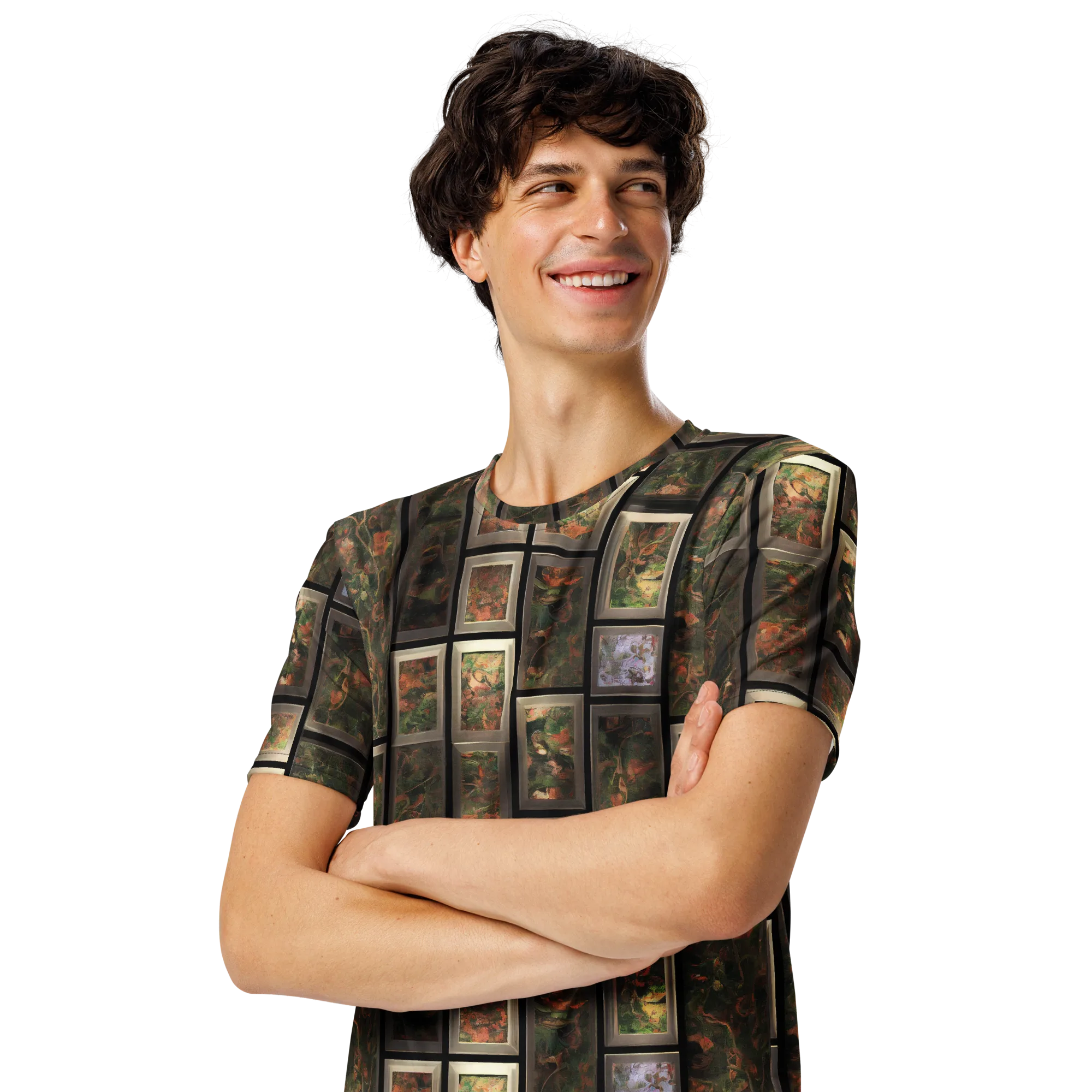 Curated Wilds on Men's Crew Neck T-Shirt — Left Front