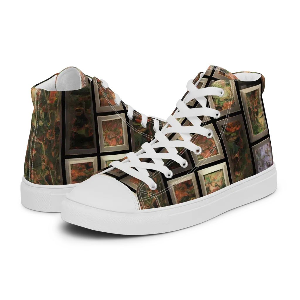 Curated Wilds on Men's High Top Canvas Shoes — Left