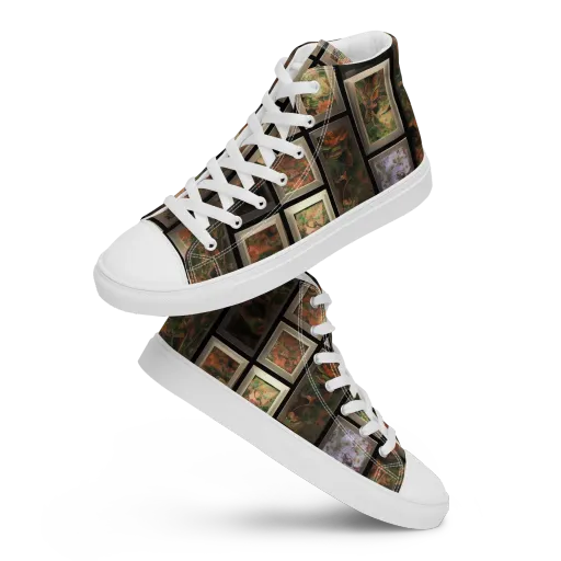 Curated Wilds on a Men's High Top Canvas Shoes