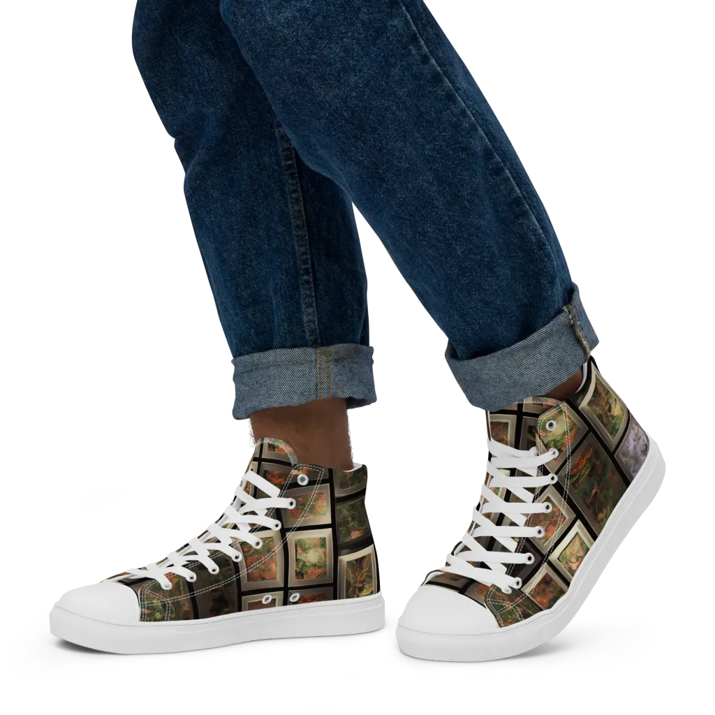 Curated Wilds on Men's High Top Canvas Shoes — Left